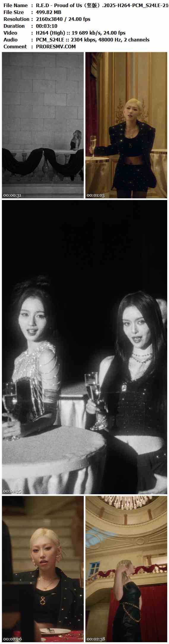 R.E.D - Proud of Us（竖版）.2025-H264-PCM_S24LE-2160x3840P-24fps-2304kbs-499.82MB官方MV_高清MV
